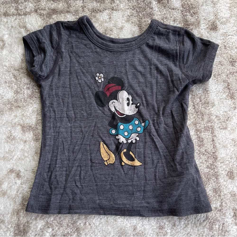 Disney Minnie Mouse Short‎ Sleeve Shirt Sz XXS 2/3